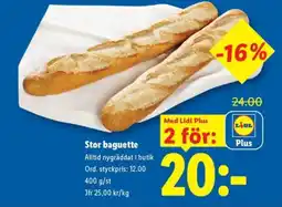 Lidl Stor baguette erbjuda