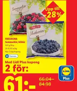 Lidl FRESHONA Sommarbär, blåbär erbjuda