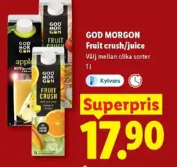 Lidl GOD MORGON Fruit crush/juice erbjuda