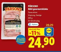 Lidl PÄRSONS Rökt gourmetskinka erbjuda