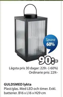 JYSK GULDSMED lykta erbjuda