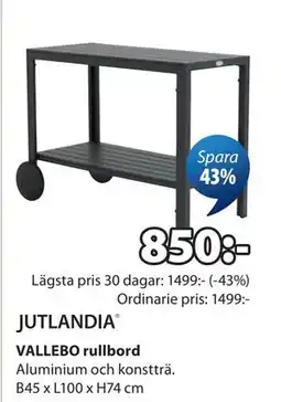 JYSK VALLEBO rullbord erbjuda