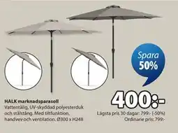 JYSK HALK marknadsparasoll erbjuda