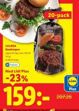 Lidl CULINEA Hamburgare erbjuda