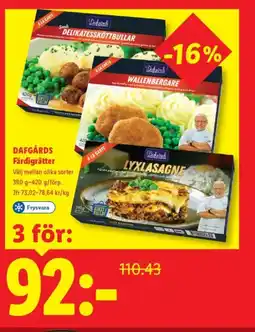 Lidl DAFGÅRDS Färdigrätter erbjuda
