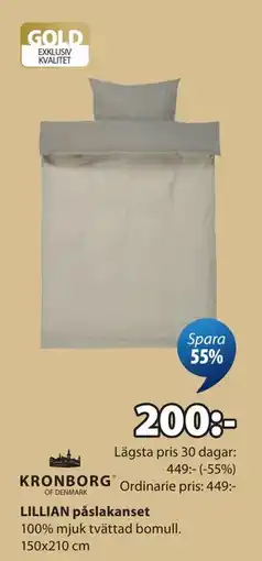 JYSK LILLIAN påslakanset erbjuda