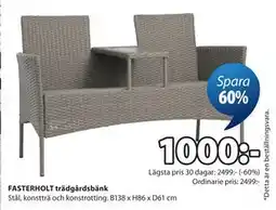 JYSK FASTERHOLT trädgårdsbänk erbjuda