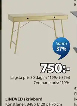 JYSK LINDVED skrivbord erbjuda
