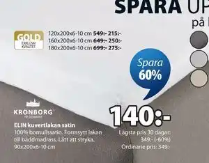 JYSK ELIN kuvertlakan satin erbjuda