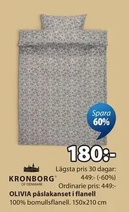 JYSK OLIVIA påslakanset i flanell erbjuda