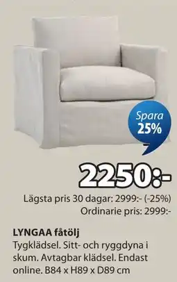 JYSK LYNGAA fåtölj erbjuda