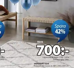 JYSK VADEHAVET bänk erbjuda