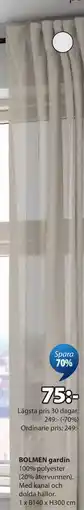 JYSK BOLMEN gardin erbjuda