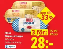 Lidl FELIX Risgröt, ärtsoppa erbjuda