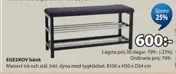 JYSK EGESKOV bänk erbjuda