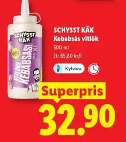 Lidl SCHYSST KÄK Kebabsås vitlök erbjuda