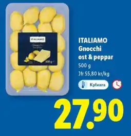 Lidl ITALIAMO Gnocchi ost & peppar erbjuda