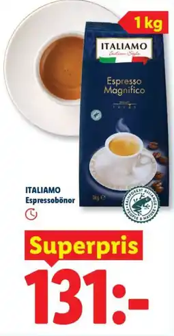 Lidl ITALIAMO Espressobönor erbjuda