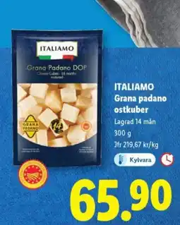 Lidl ITALIAMO Grana padano ostkuber erbjuda