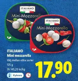 Lidl ITALIAMO Mini-Mozzarella erbjuda