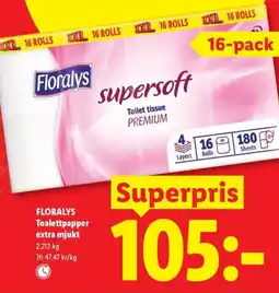 Lidl FLORALYS Toalettpapper extra mjukt erbjuda