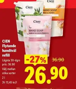 Lidl CIEN Flytande handtvål refill erbjuda
