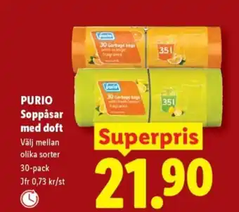 Lidl PURIO Soppåsar med doft erbjuda