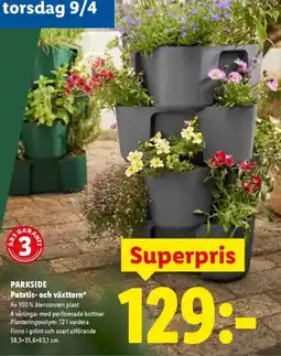 Lidl PARKSIDE Potatis- och växttorn erbjuda