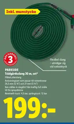 Lidl PARKSIDE Trädgårdsslang 30 m, set erbjuda