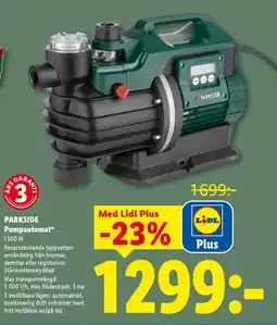 Lidl PARKSIDE Pumpautomat erbjuda