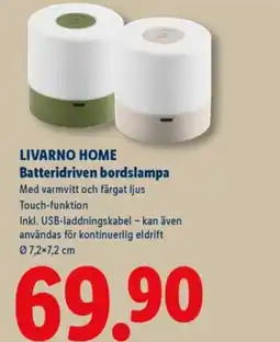 Lidl LIVARNO HOME Batteridriven bordslampa erbjuda