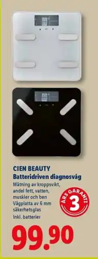 Lidl CIEN BEAUTY Batteridriven diagnosvåg erbjuda
