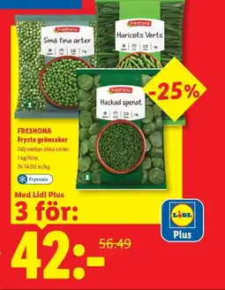 Lidl FRESHONA Frysta grönsaker erbjuda