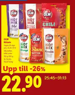 Lidl OLW Nötmix erbjuda
