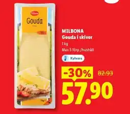 Lidl MILBONA Gouda i skivor erbjuda