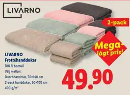 Lidl LIVARNO Frottéhanddukar erbjuda
