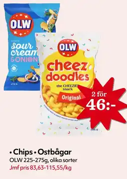 MatArket OLW Chips •Ostbågar erbjuda