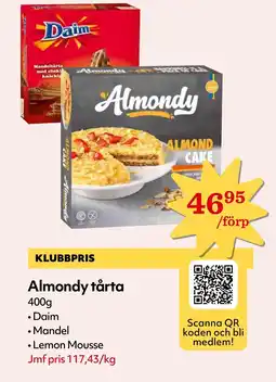 MatArket Almondy tårta erbjuda