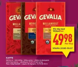 Willys Gevalia Kaffe erbjuda