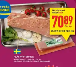 Willys FLÄSKYTTERFILÉ erbjuda