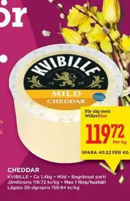 Willys CHEDDAR erbjuda