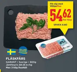 Willys Fläskfärs erbjuda