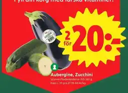 ICA Supermarket Aubergine, Zucchini erbjuda