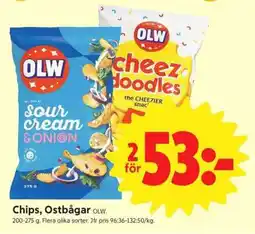 ICA Supermarket Chips, Ostbågar OLW erbjuda