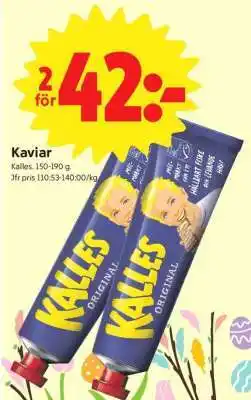 ICA Supermarket Kalles Kaviar erbjuda