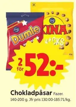 ICA Supermarket Chokladpåsar Fazer erbjuda