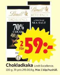 ICA Supermarket Chokladkaka Lindt Excellence erbjuda