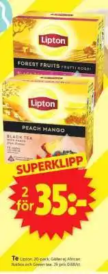 ICA Supermarket Lipton Tea erbjuda