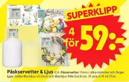ICA Supermarket Påskservetter & Ljus erbjuda