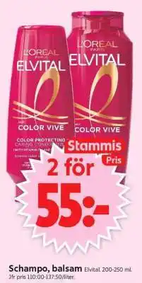 ICA Supermarket L'Oreal Paris Elvital Schampo, Balsam erbjuda